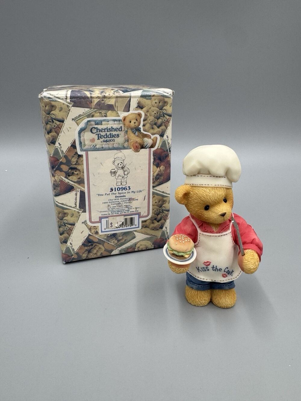 1998 Cherished Teddies CHEF DENNIS You Put Spice In My Life Figurine 510963